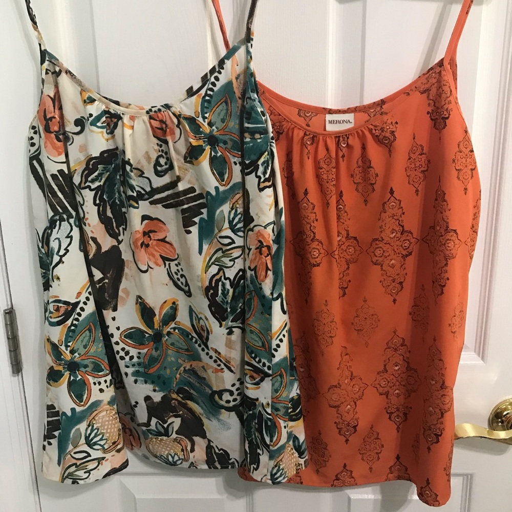 Kohl’s strapped tank blouses, medium